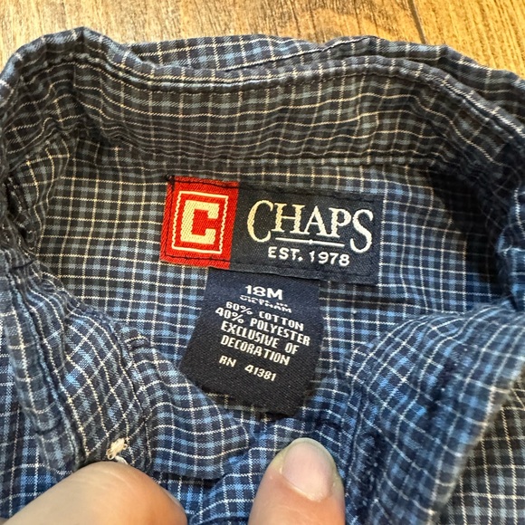 18 Month Boy Dress Shirt Bundle Dockers and Chaps - Picture 5 of 6